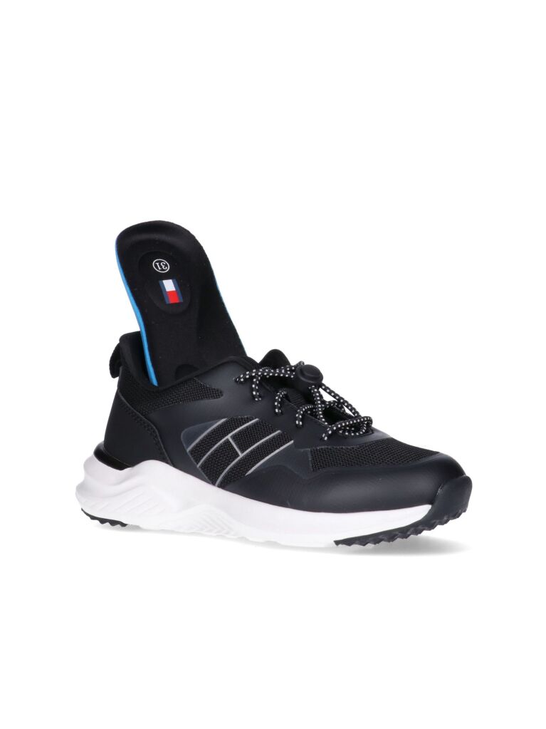 Black Low-Cut Lace Up Sneakers  Kids Unisex