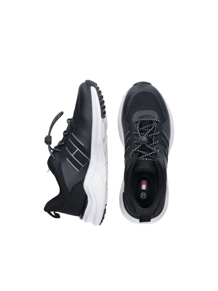 Black Low-Cut Lace Up Sneakers  Kids Unisex