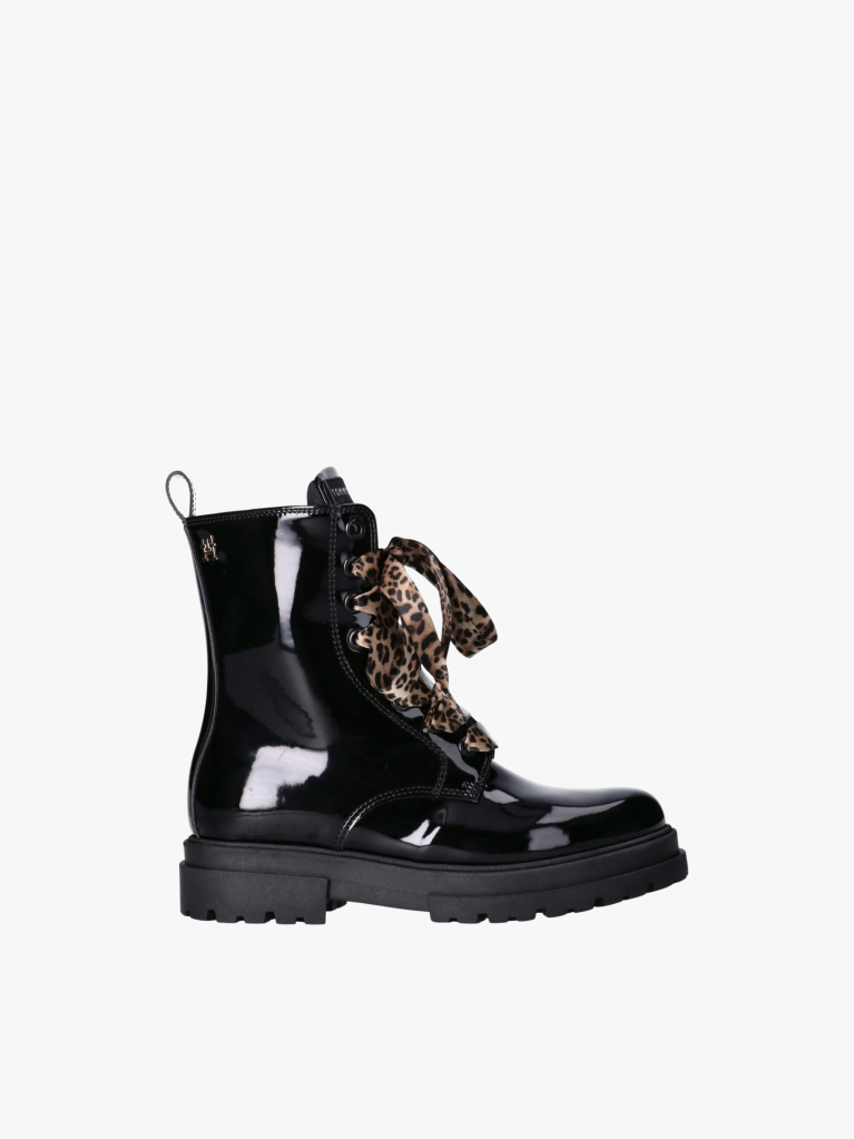 Black Lace-Up Ankle Boots  Girls