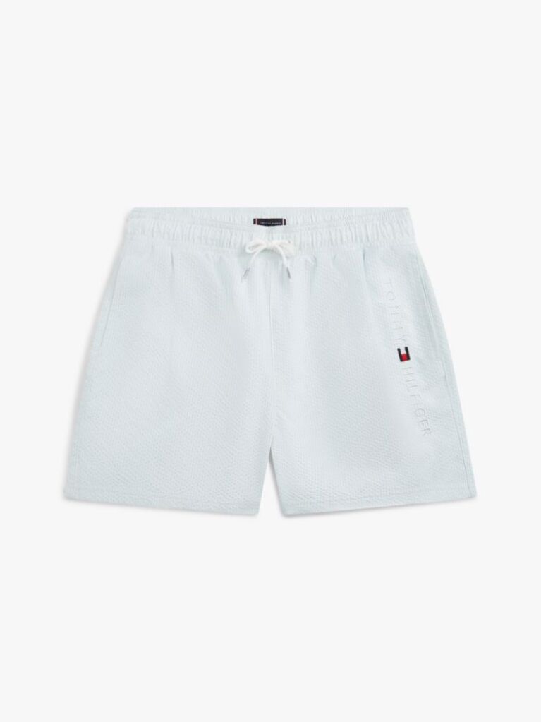 Blue Original Ithaca Stripe Mid Length Swim Shorts  Boys