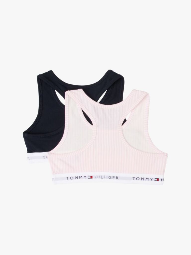Multi 2-Pack Signature Print Racerback Unpadded Bralettes  Girls