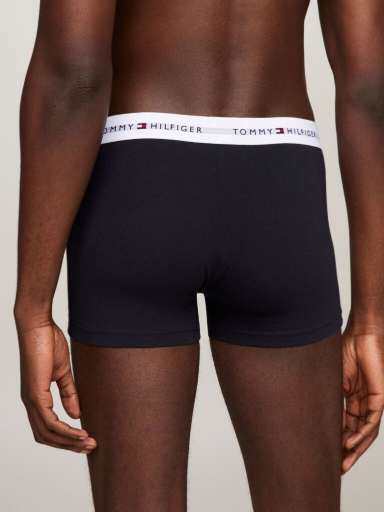 Blue 3-Pack Logo Trunks  Men