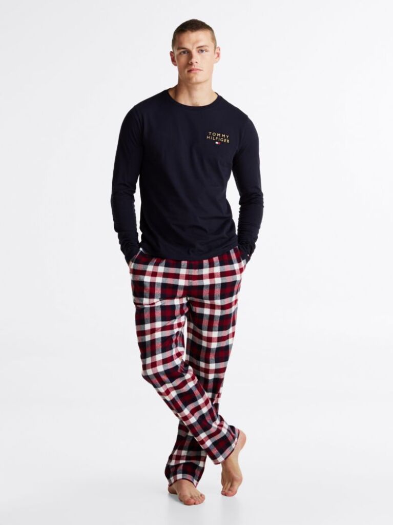 Blue TH Original Long Sleeve Lounge Logo T-Shirt  Men