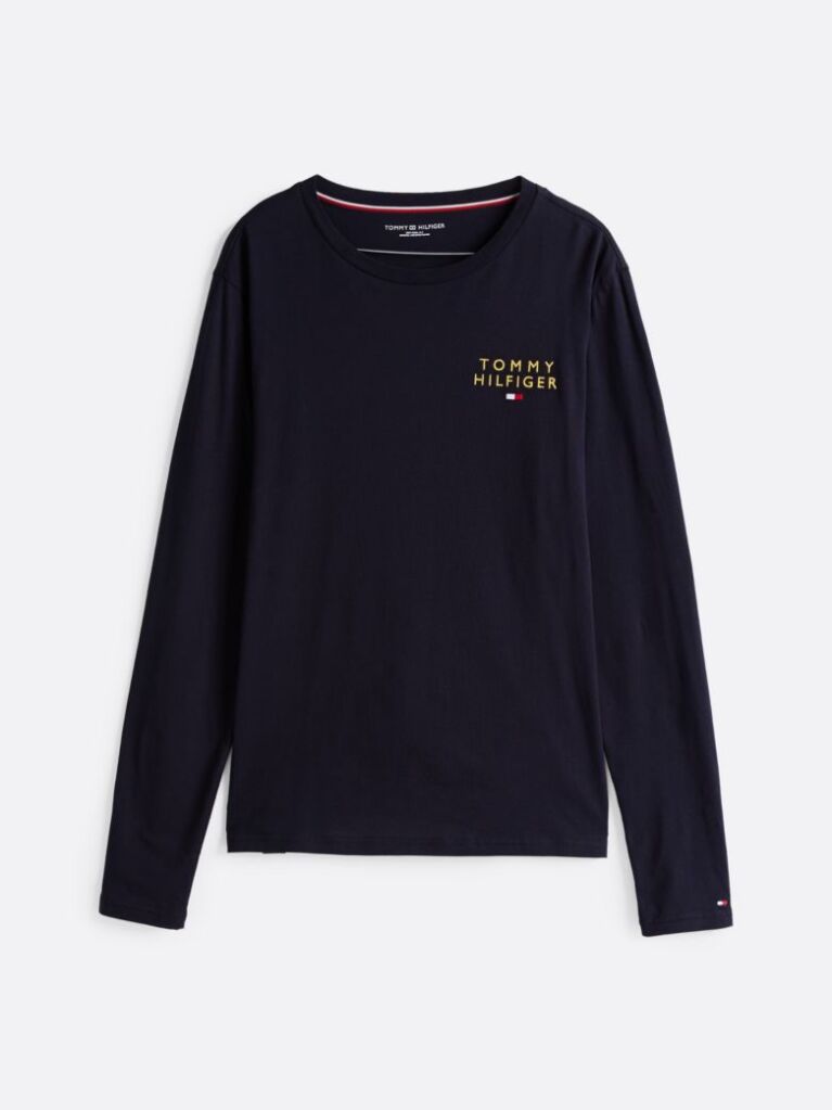 Blue TH Original Long Sleeve Lounge Logo T-Shirt  Men