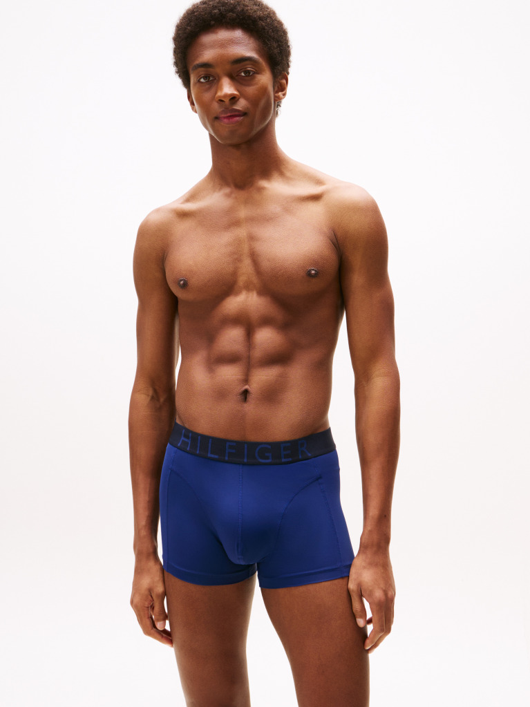 Multi 3-Pack Microfibre Logo Waistband Trunks  Men