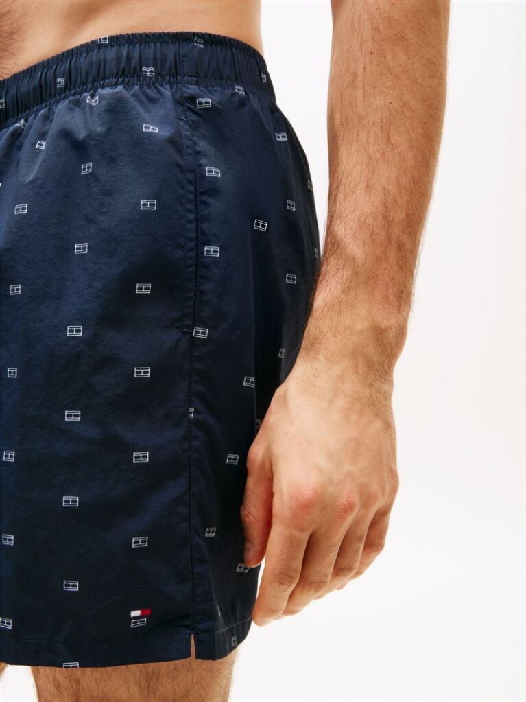 Blue Print Mid Length Swim Trunks  Men