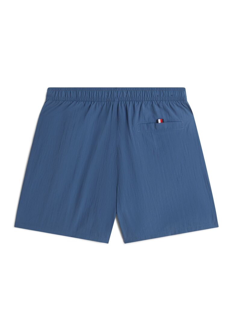 Blue Original Logo Mid Length Swim Shorts  Men