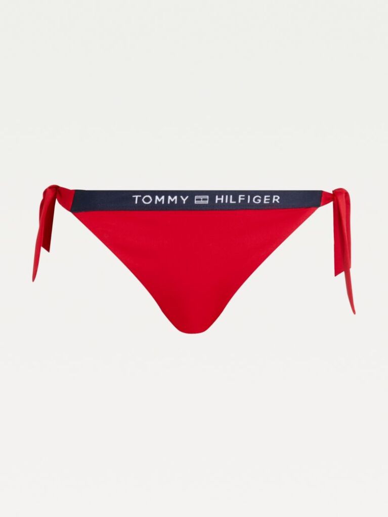 Red SIDE-TIE CHEEKY FIT BIKINI BOTTOMS  Women
