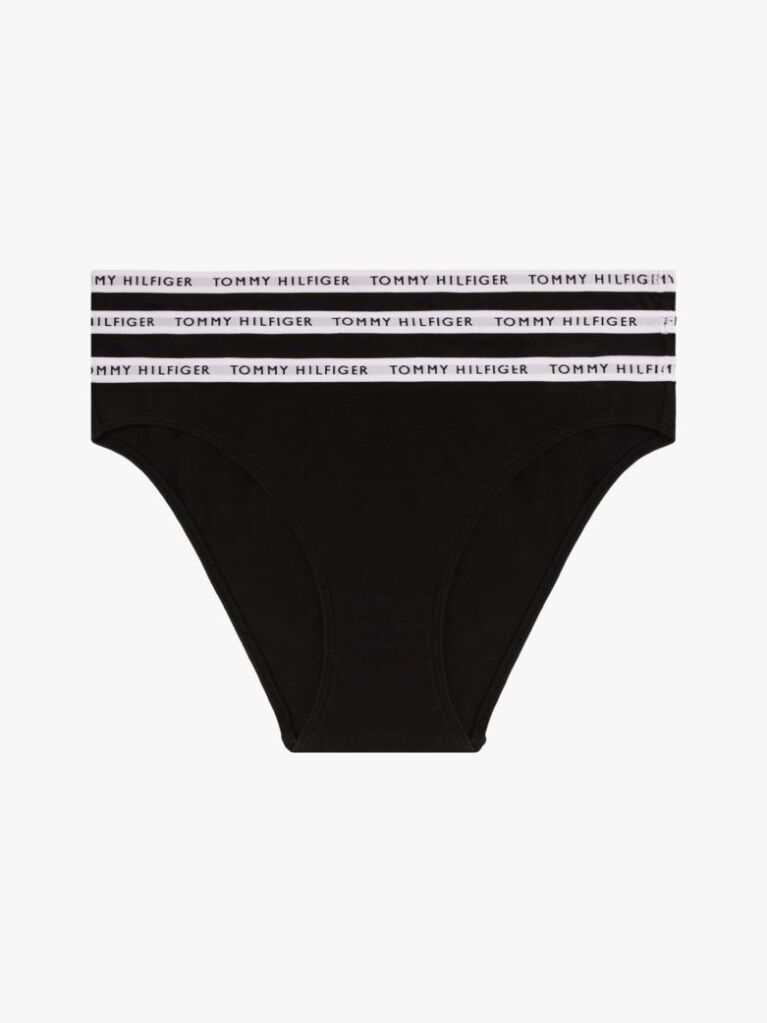 Black 3-Pack Logo Waistband Briefs  Women