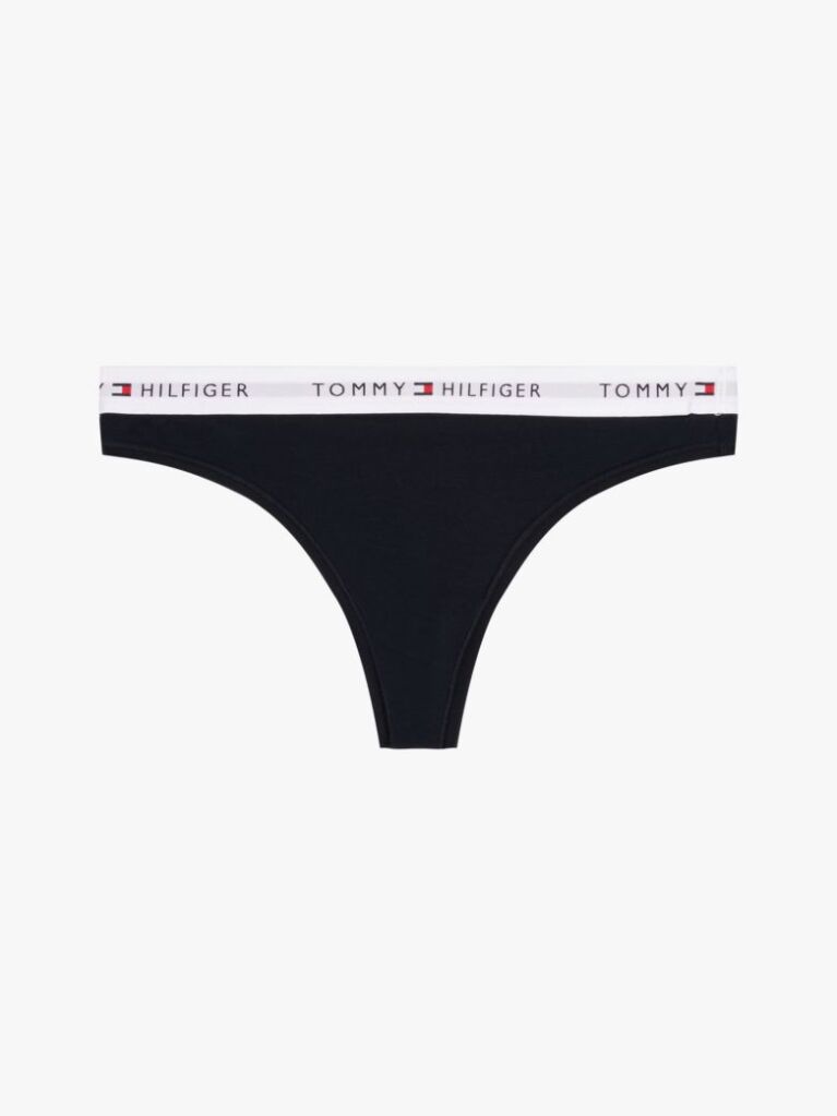 Blue Logo Waistband Thong  Women