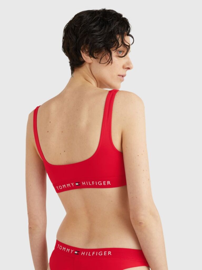 Red Original Logo Underband Bikini Bralette  Women