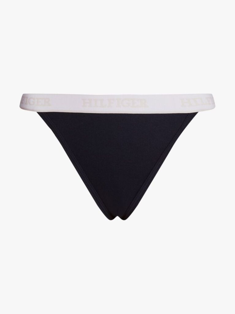 Blue Hilfiger Monotype Logo Waistband Tanga Briefs  Women