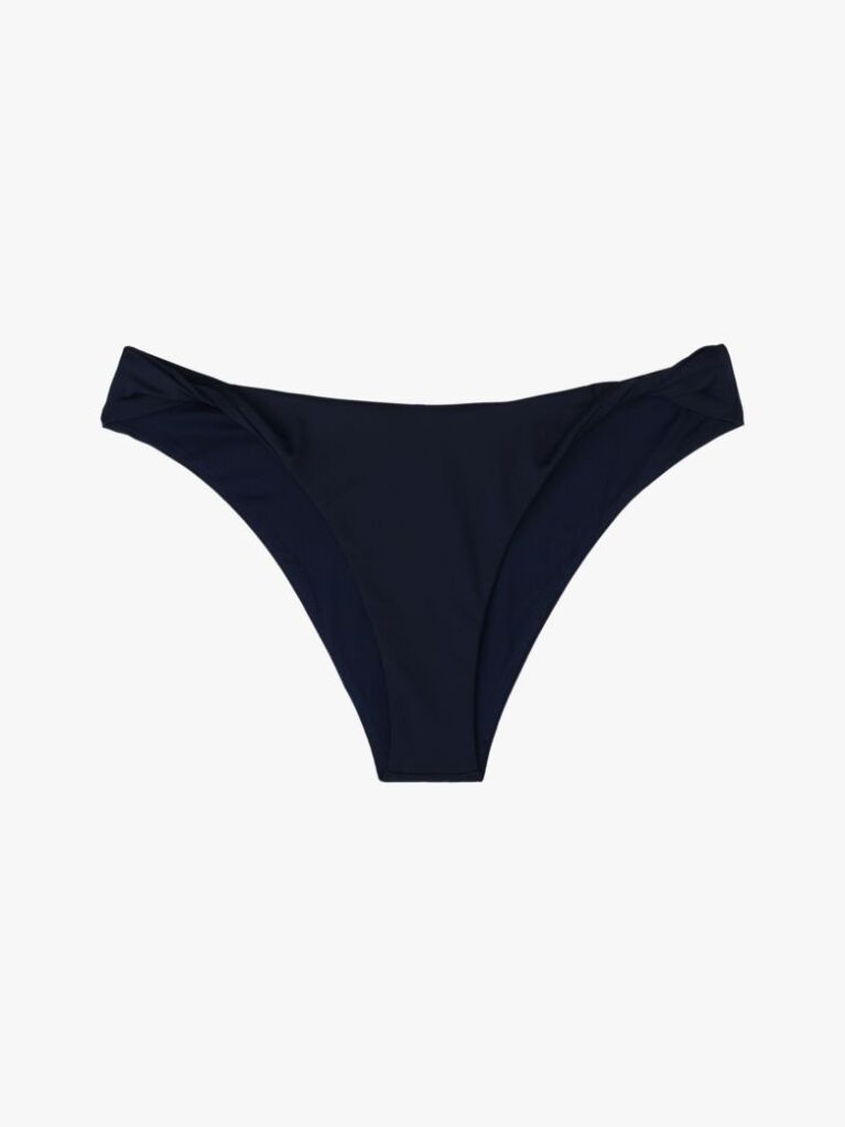 Blue Twist Detail Cheeky Bikini Bottoms  Women