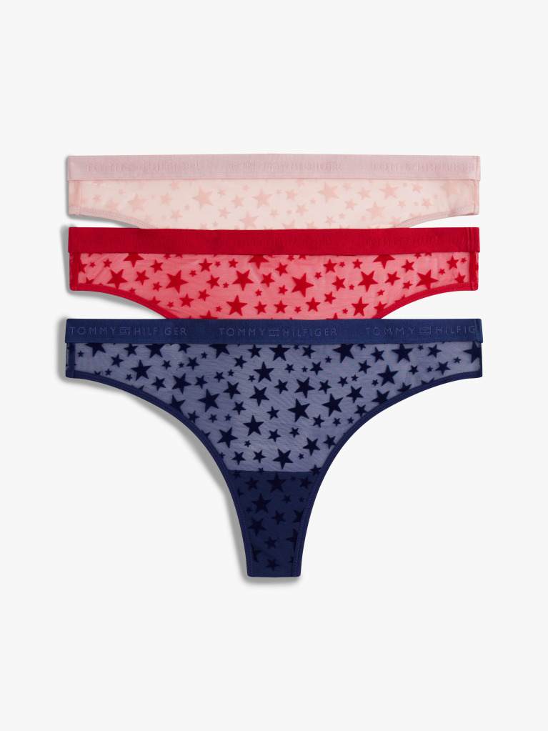 Multi 3-Pack Essential Mesh Thongs Gift Box  Women