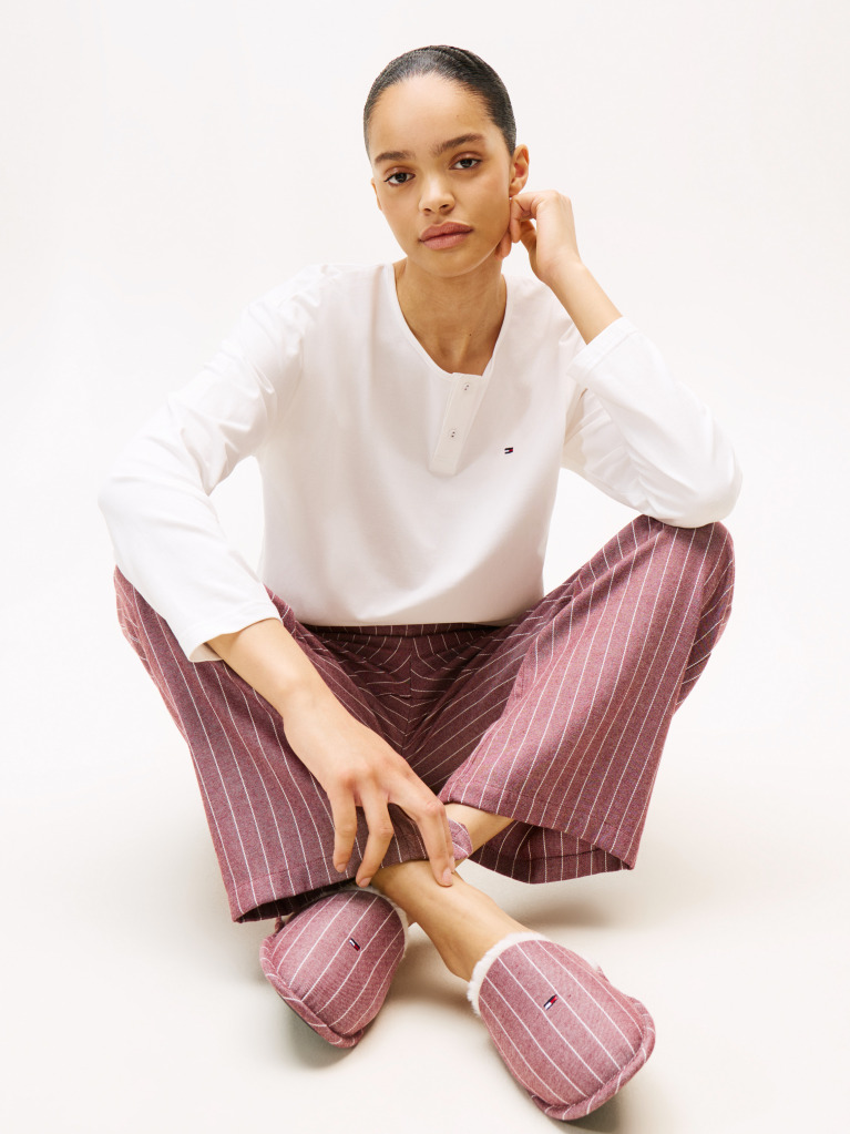 Multi Essential Flannel Pyjamas And Slippers Gift Set  Women