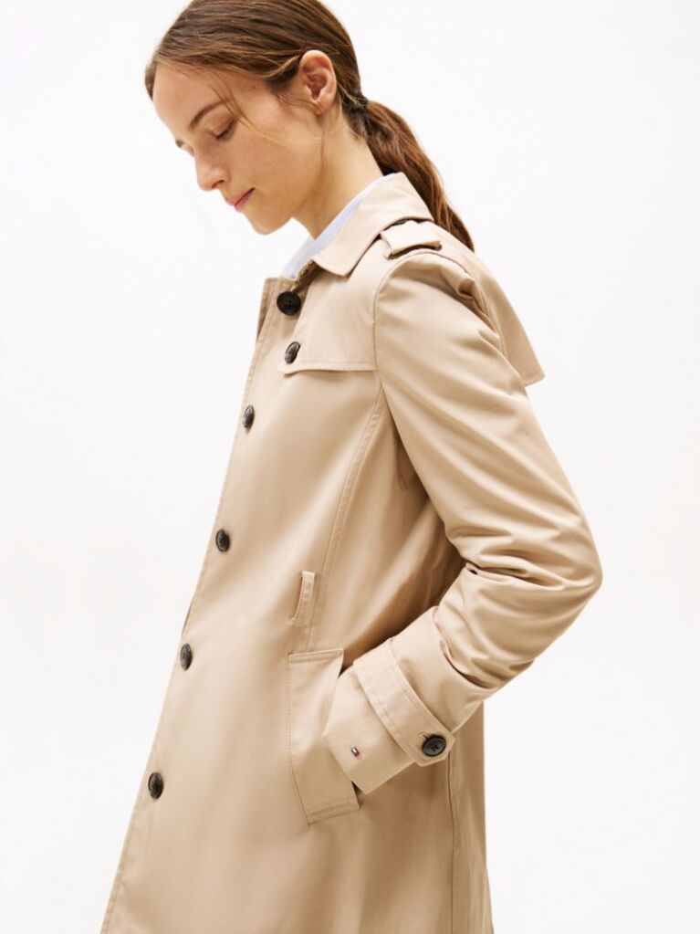 Beige Heritage Single Breasted Trench Coat  Women