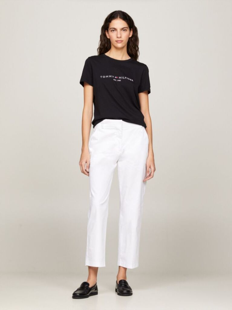 Black ORGANIC COTTON T-SHIRT AND LOGO  Women