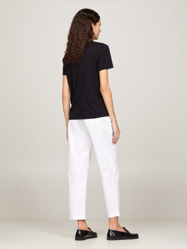 Black ORGANIC COTTON T-SHIRT AND LOGO  Women