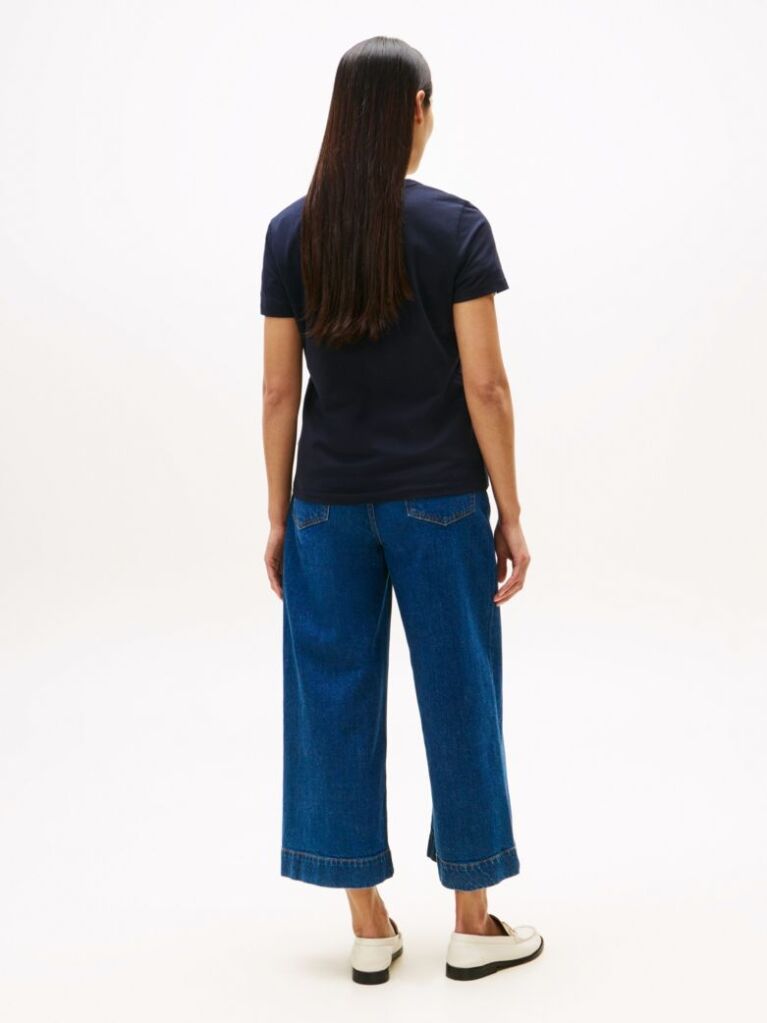 Blue ORGANIC COTTON T-SHIRT AND LOGO  Women