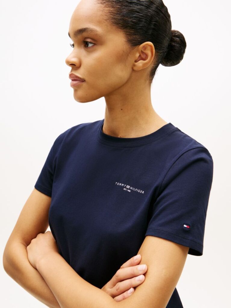 Blue 1985 Collection Signature Logo T-Shirt  Women