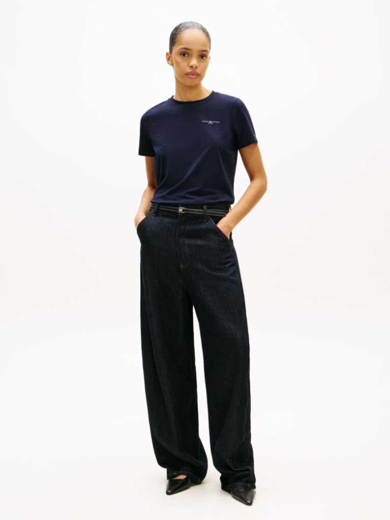 Blue 1985 Collection Signature Logo T-Shirt  Women