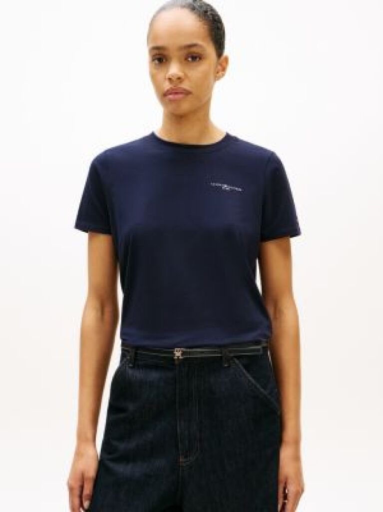 Blue 1985 Collection Signature Logo T-Shirt  Women