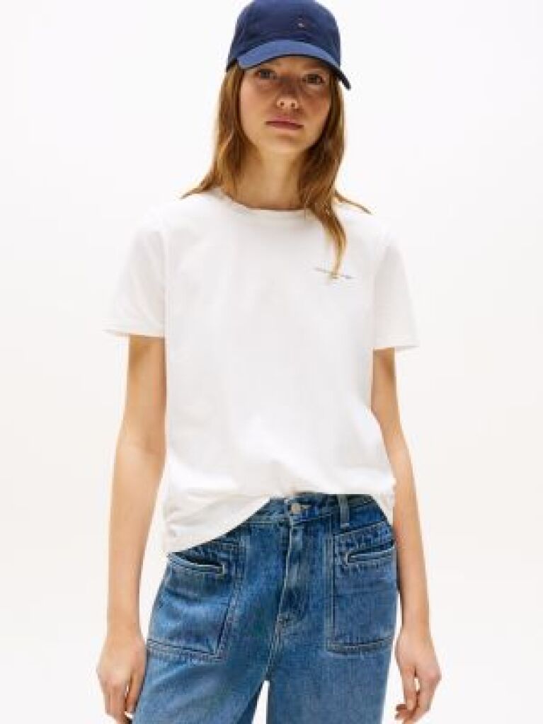White 1985 Collection Signature Logo T-Shirt  Women