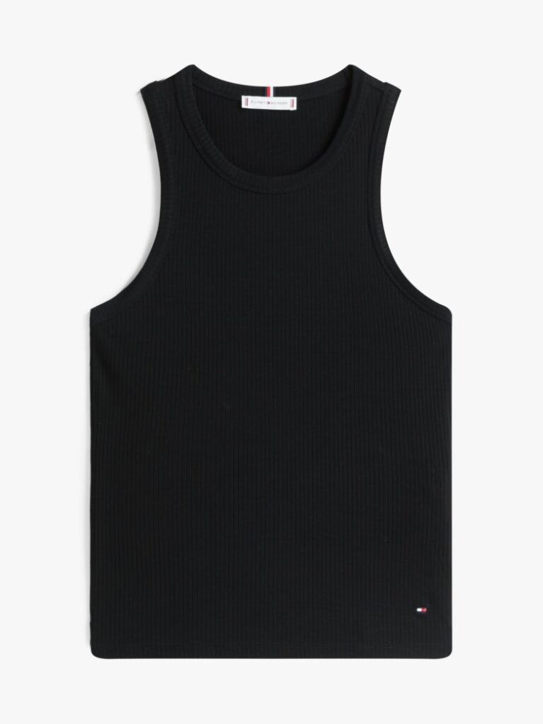 Black RIB TANK TOP SLIM  Women