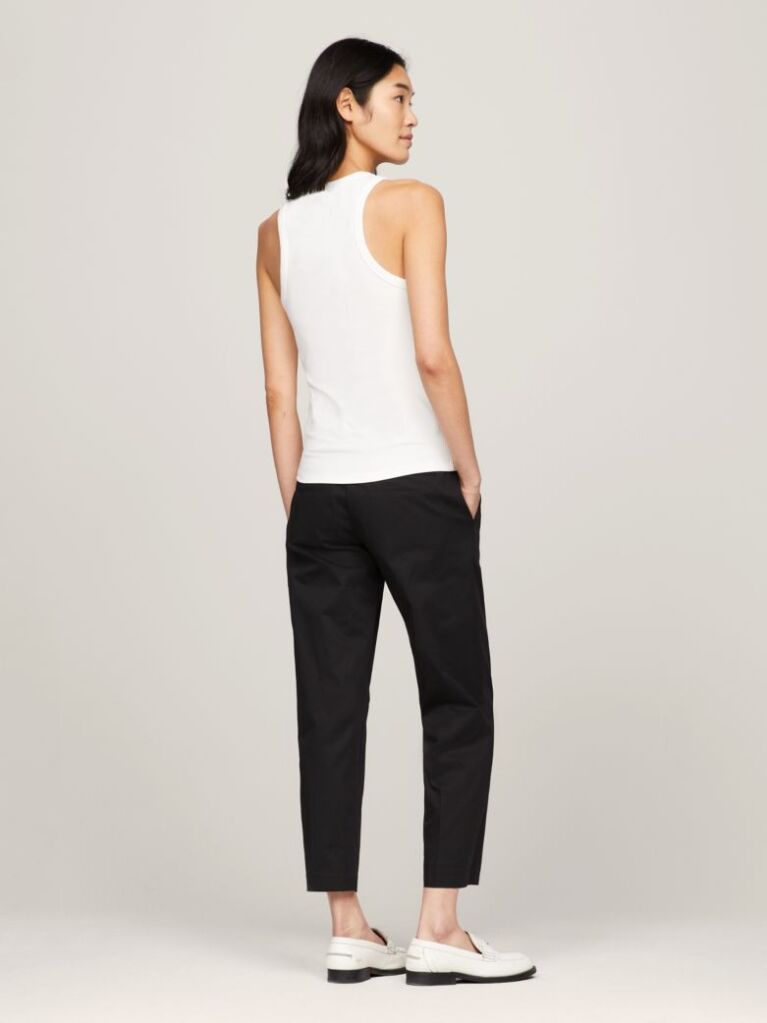 White RIB TANK TOP SLIM  Women