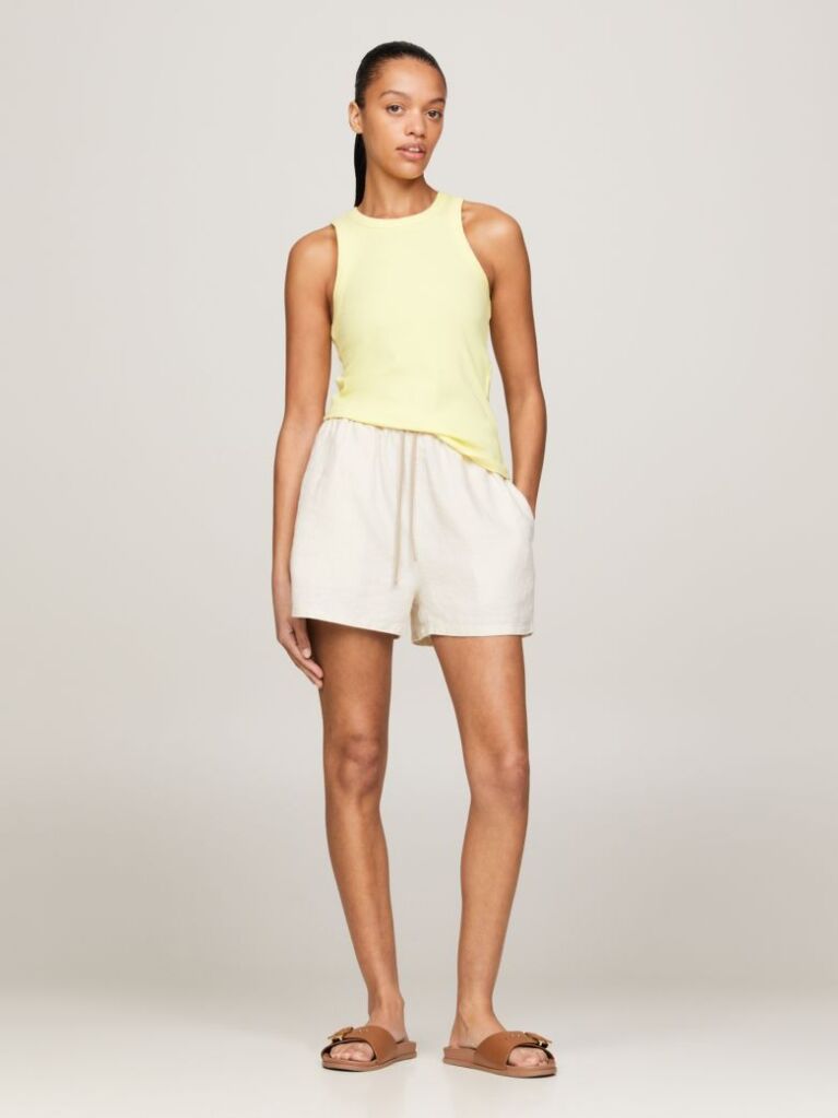 Yellow RIB TANK TOP SLIM  Women