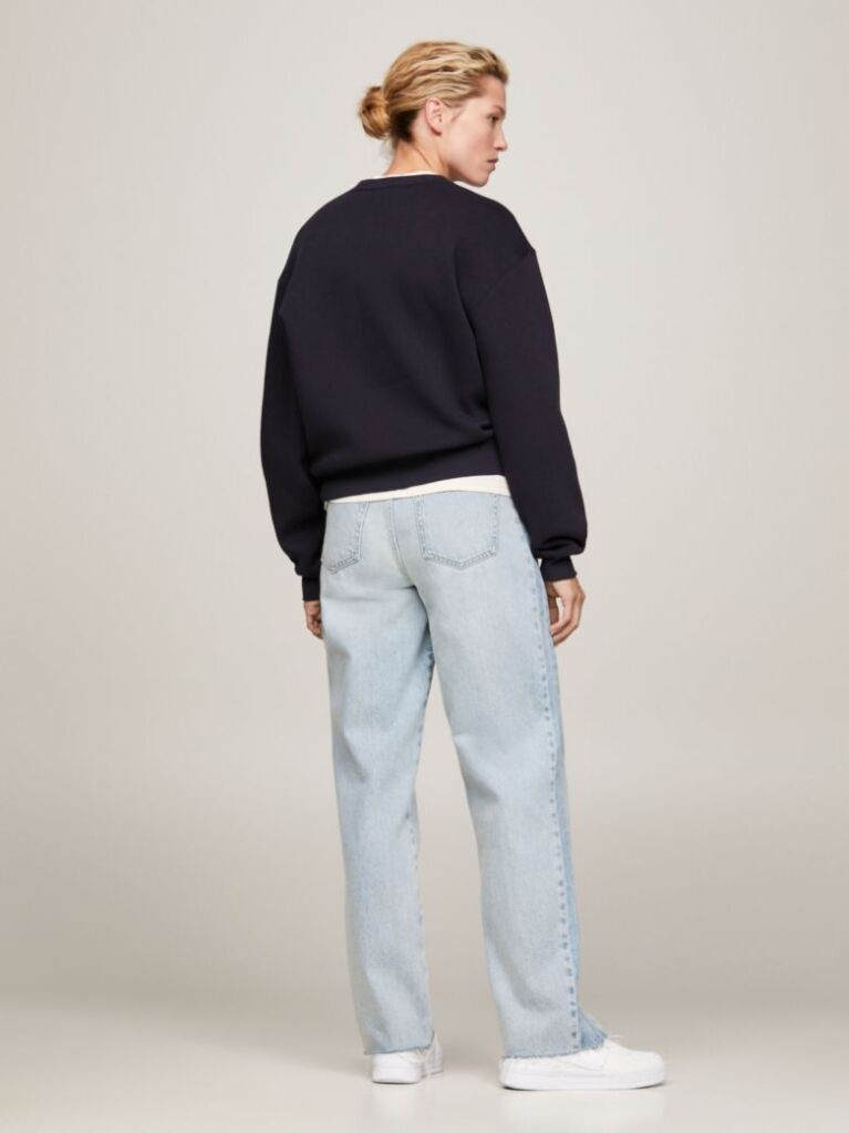 Blue Chest Logo Crew Neck Sweatshirt  Women