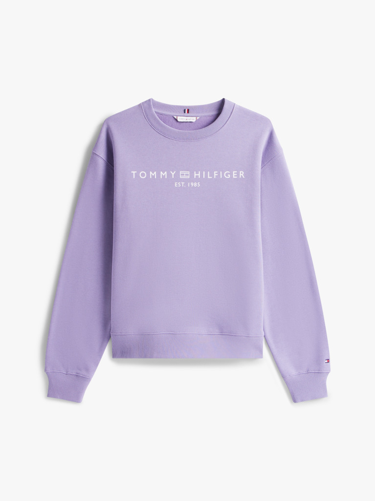 Purple Chest Logo Crew Neck Sweatshirt  Women