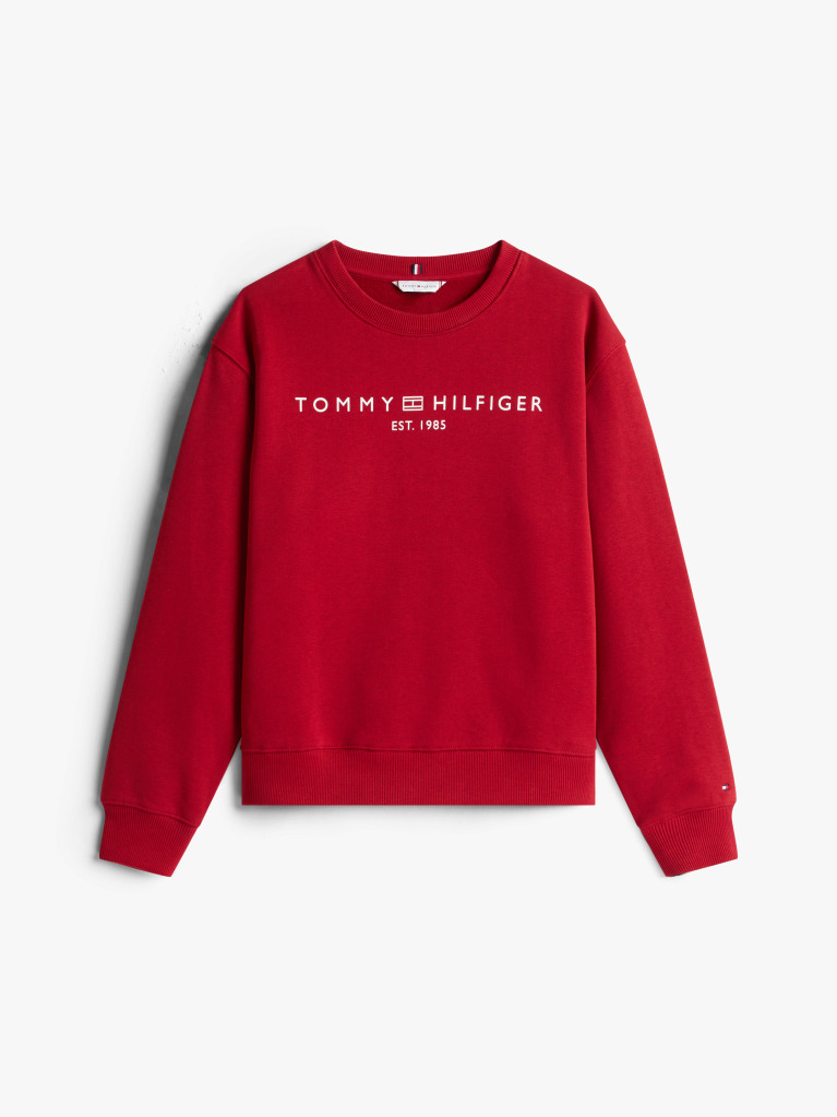 Red Chest Logo Crew Neck Sweatshirt  Women