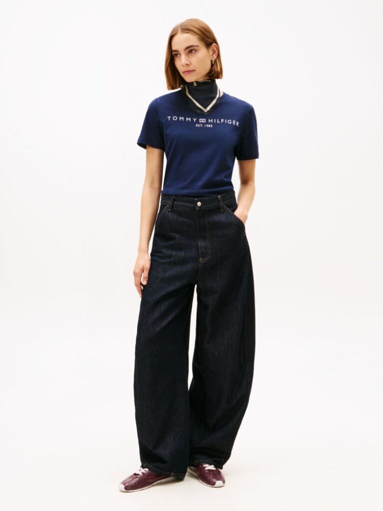 Blue Logo Crew Neck T-Shirt  Women