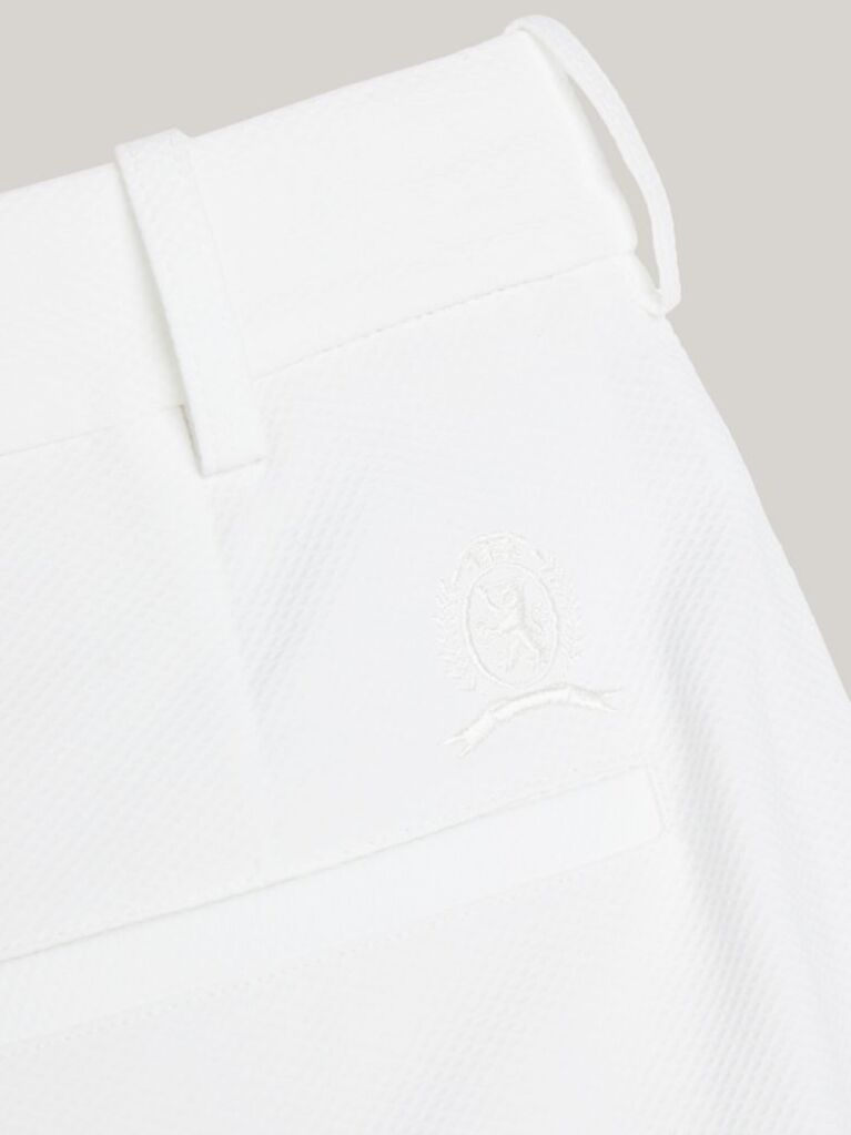 White Crest Pique Bootcut Trousers  Women