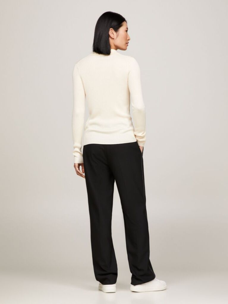 Beige Essential Slim Fit Polo Jumper  Women
