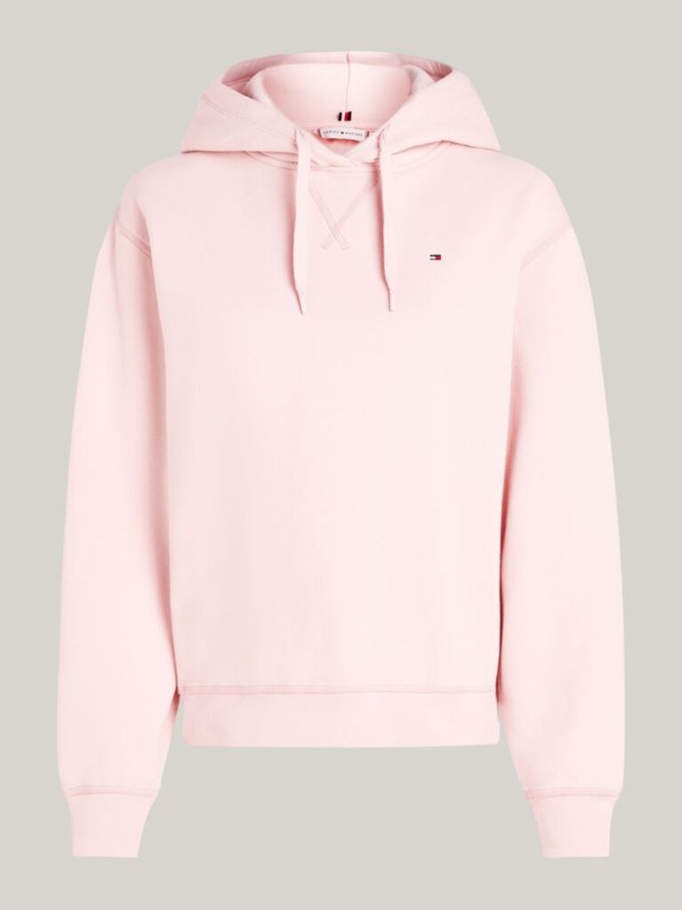 Pink Flag Embroidery Drawstring Hoody  Women