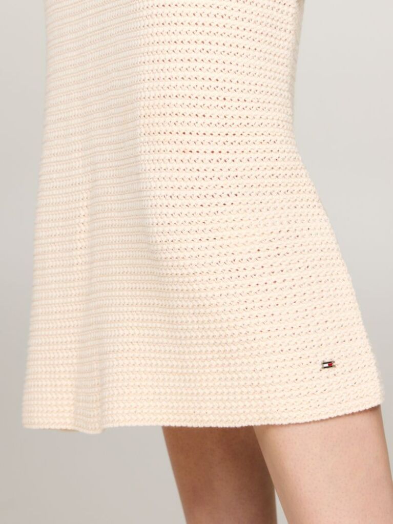 Beige Crochet Halterneck Midi Dress  Women