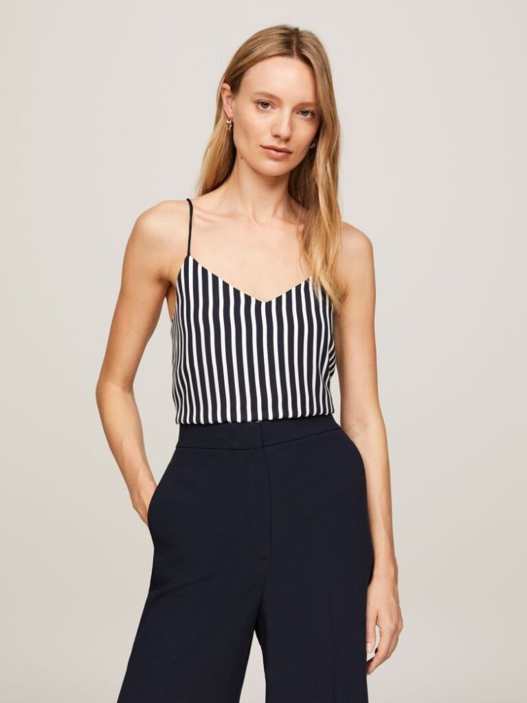 Multi Stripe Spaghetti Strap Tank Top  Women