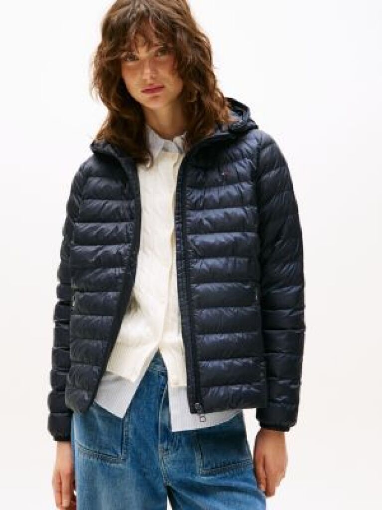Blue Padded Global Stripe Jacket  Women