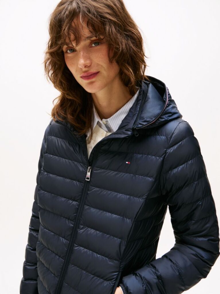 Blue Padded Global Stripe Jacket  Women