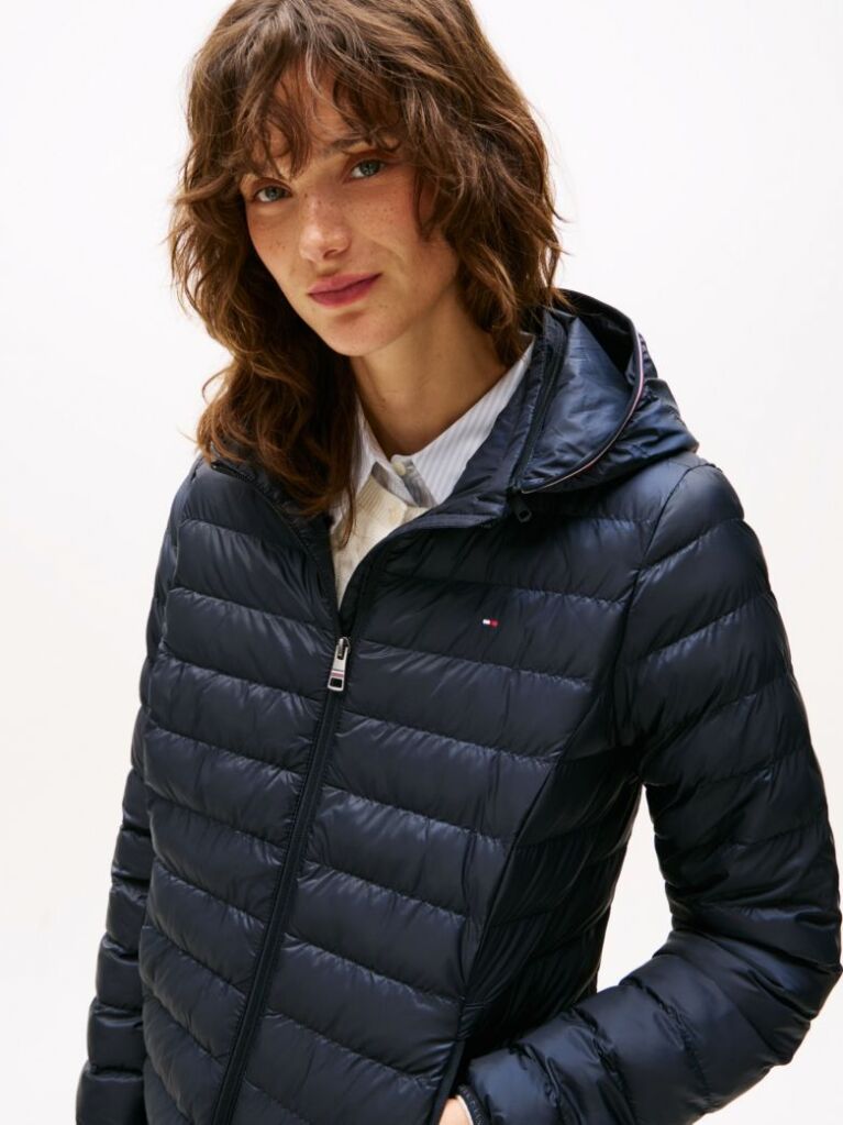 Blue Padded Global Stripe Jacket  Women