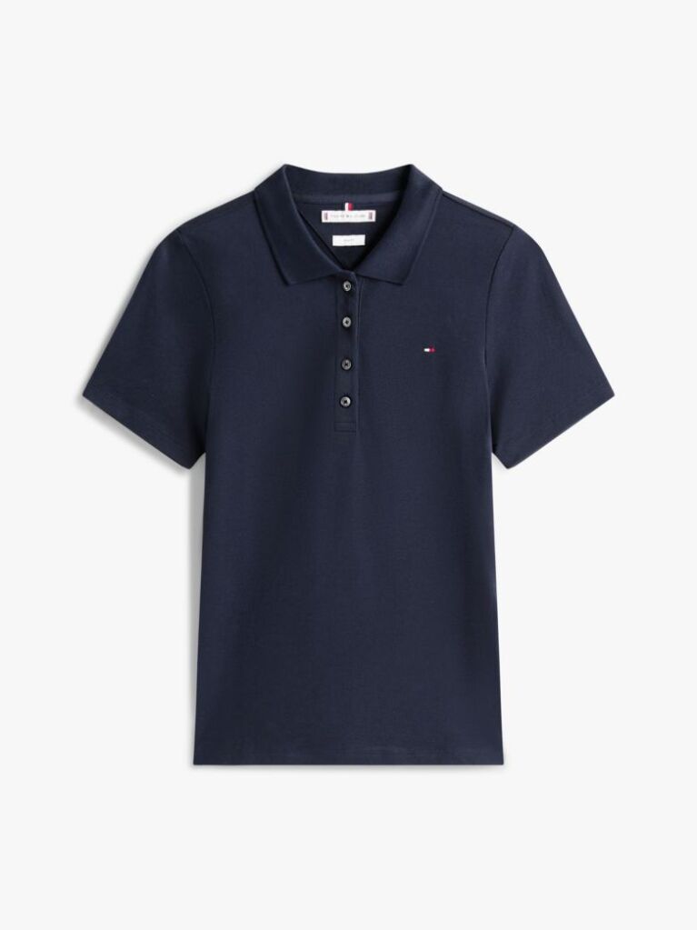 Blue 1985 Slim Pique Polo  Women