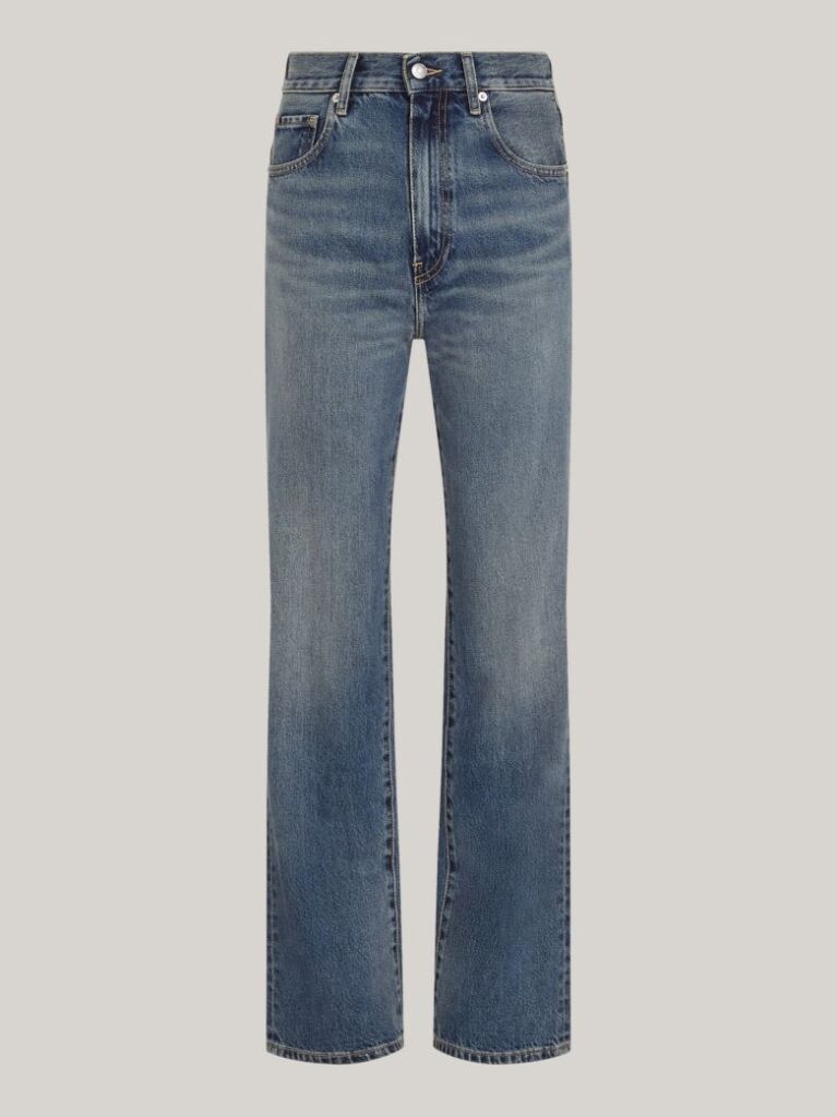 Blue Faded High Rise Relaxed Bootcut Jeans  Women