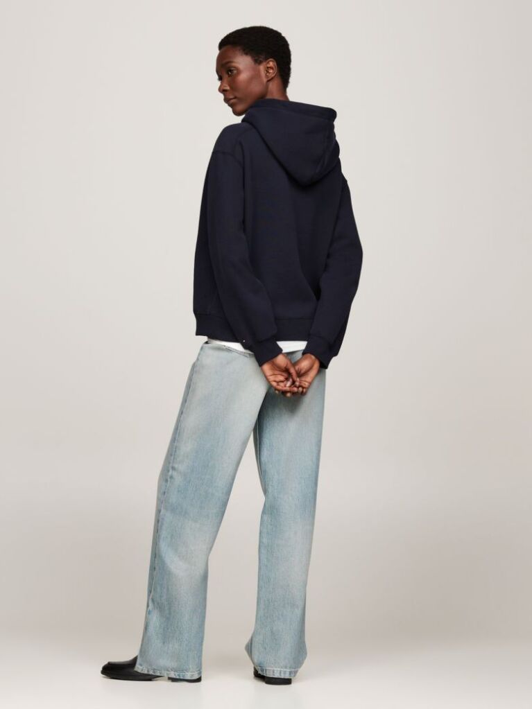 Blue Logo Embroidery Hoody  Women