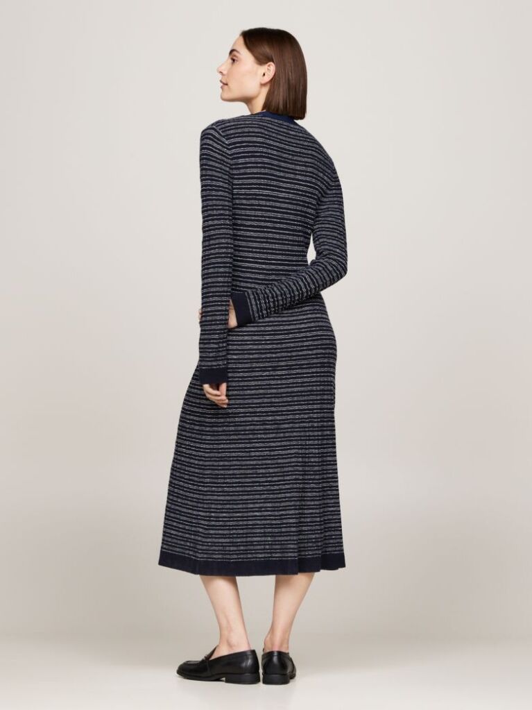 Multi V-Neck Slim Bodycon Midi Jumper Dress  Women