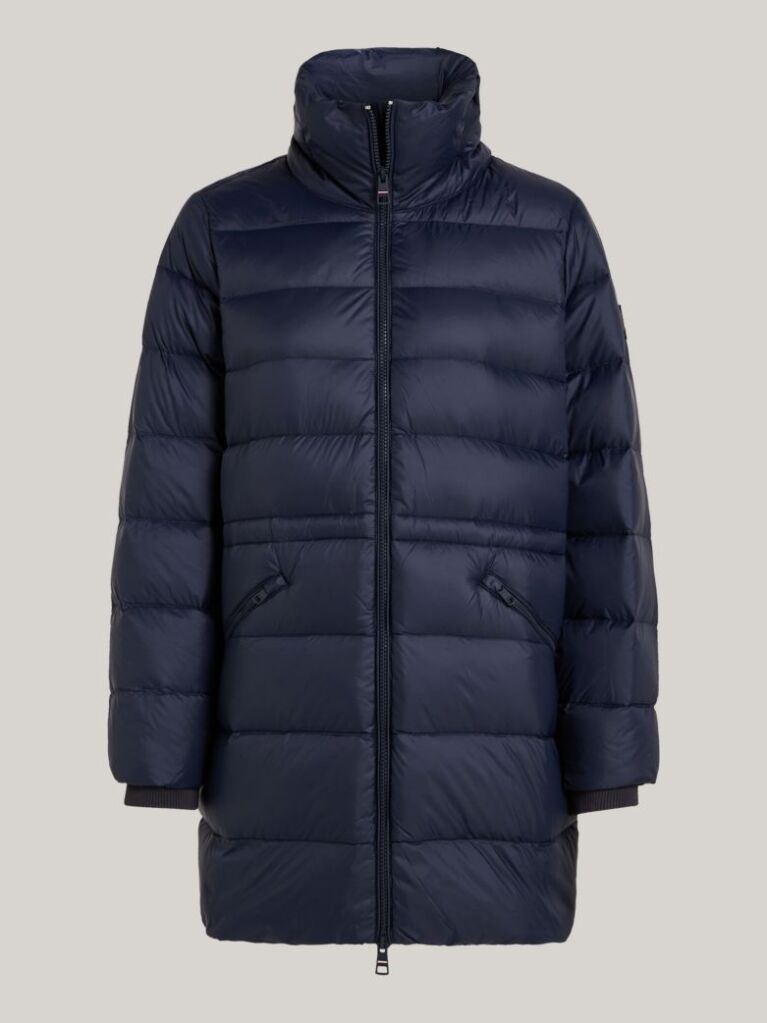 Multi Down Relaxed Funnel Neck Coat  Women