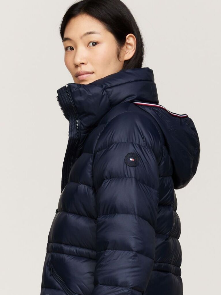 Multi Down Relaxed Funnel Neck Coat  Women