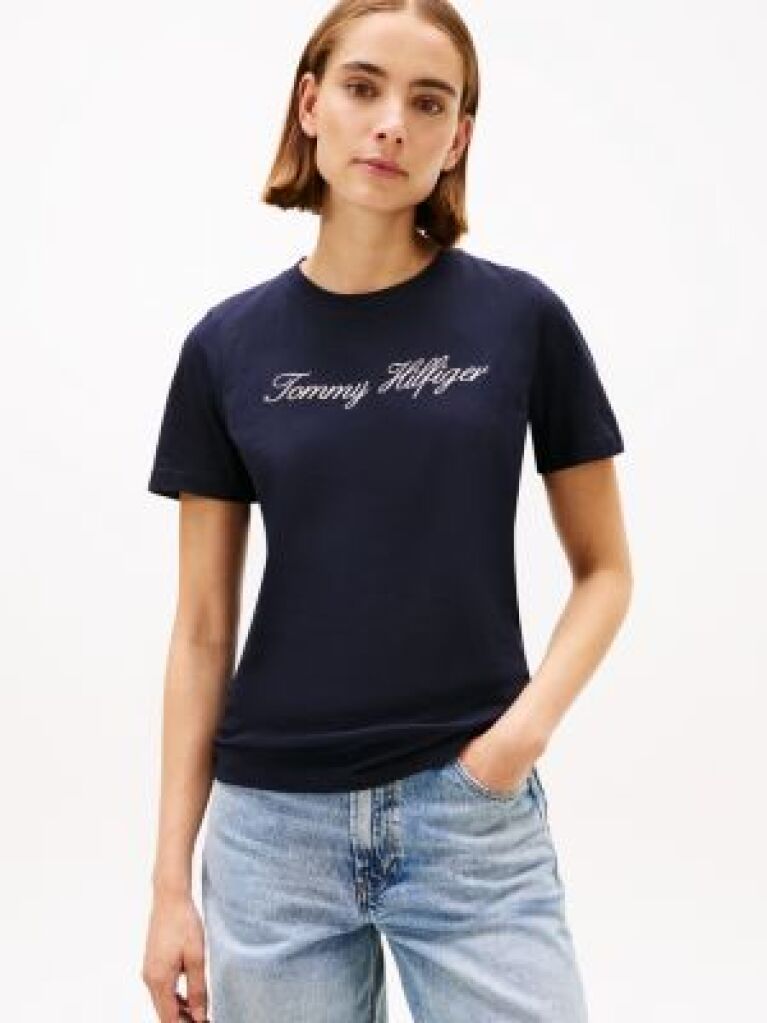 Blue Regular Crew Neck T-Shirt  Women