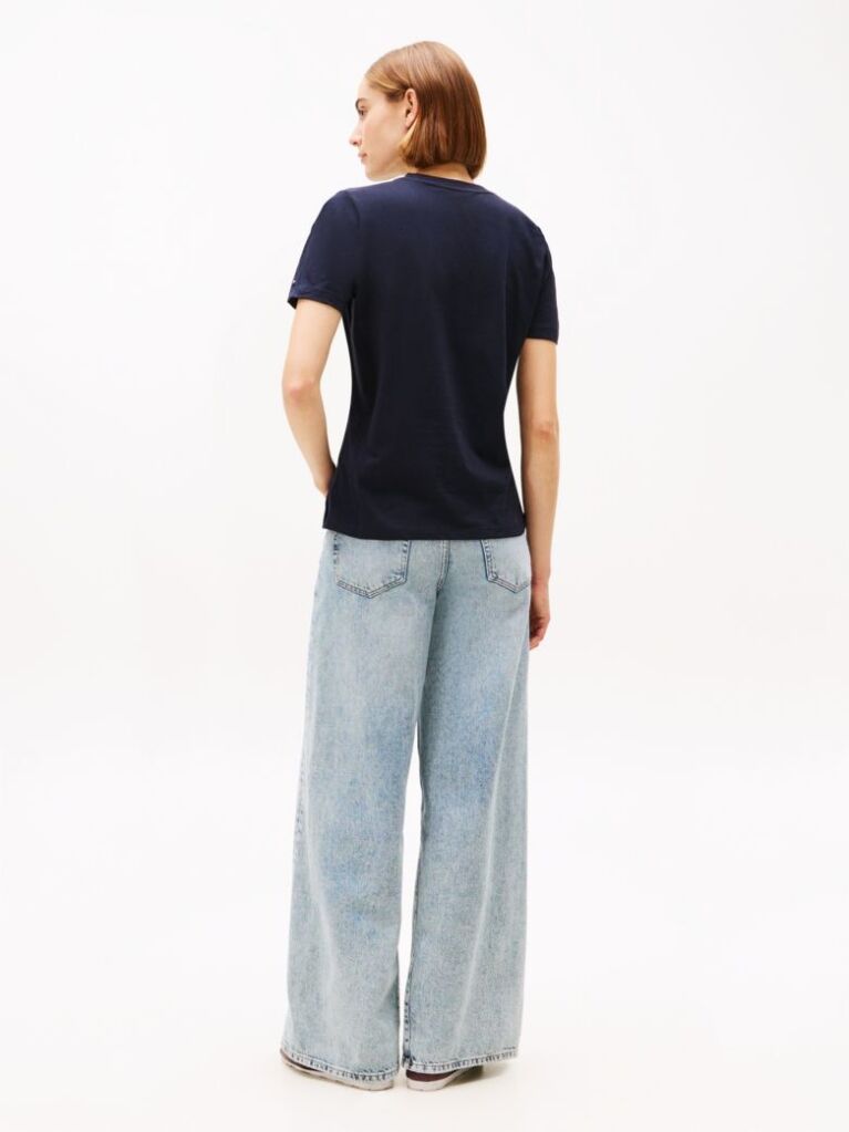Blue Regular Crew Neck T-Shirt  Women